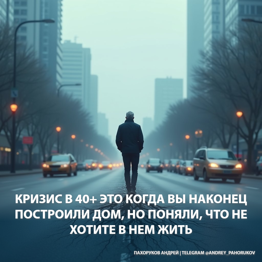 Кризис в 40+ это когда вы наконец построили дом, но поняли, что не хотите в нем жить