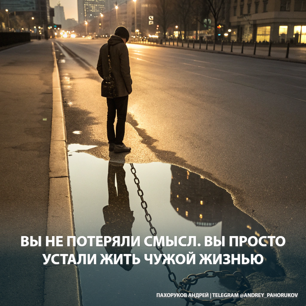 Вы не потеряли смысл. Вы просто устали жить чужой жизнью